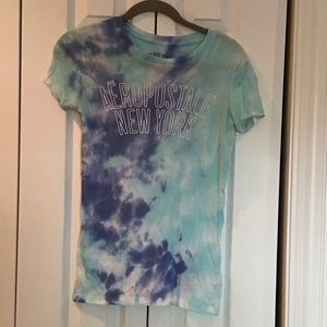 Women’s blue tie-dye Aeropostale tee